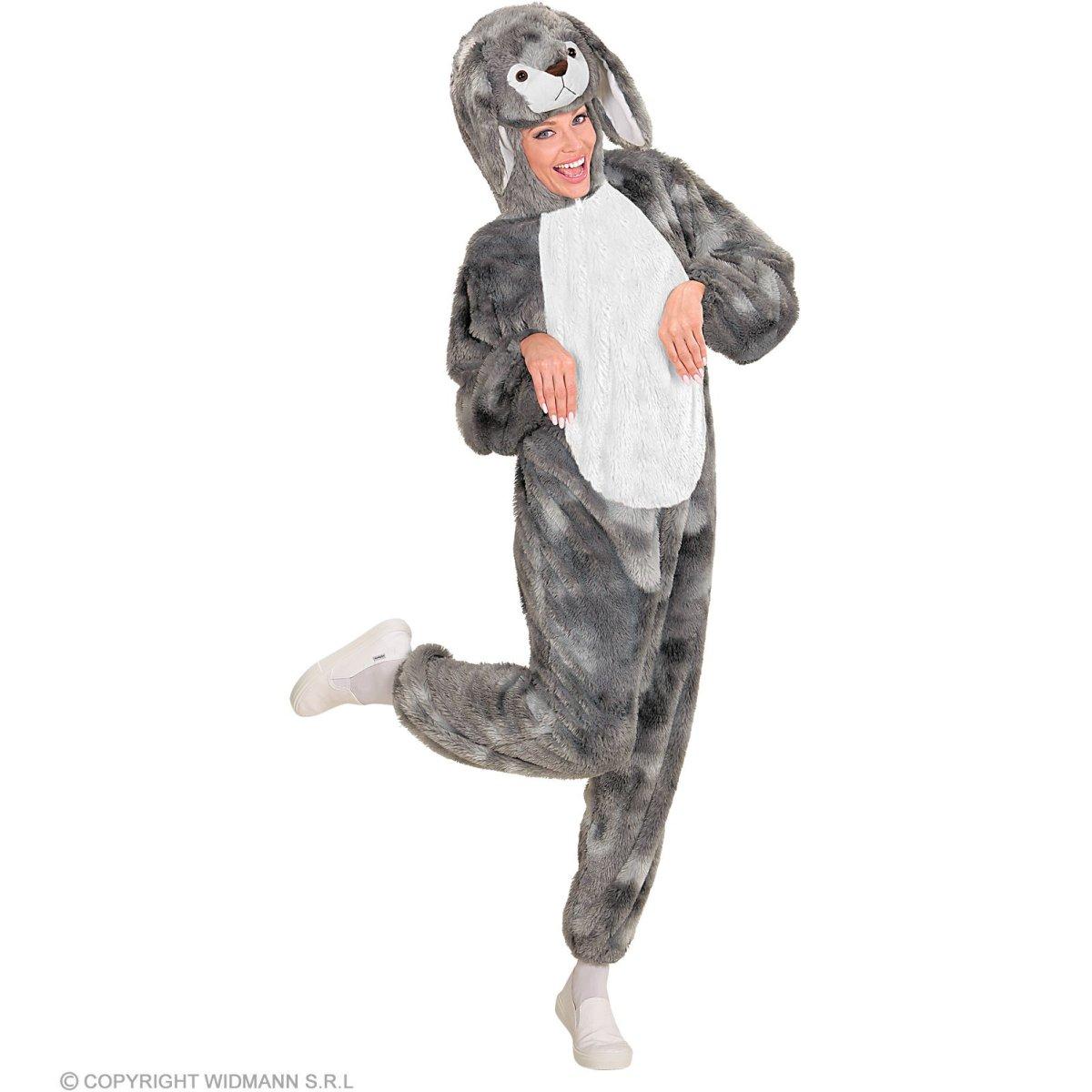 Costume Coniglio Grigio Peluche Soft |Widmann