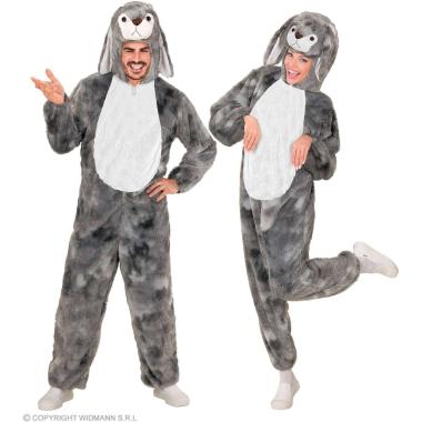 Costume Coniglio Grigio Peluche Soft |Widmann