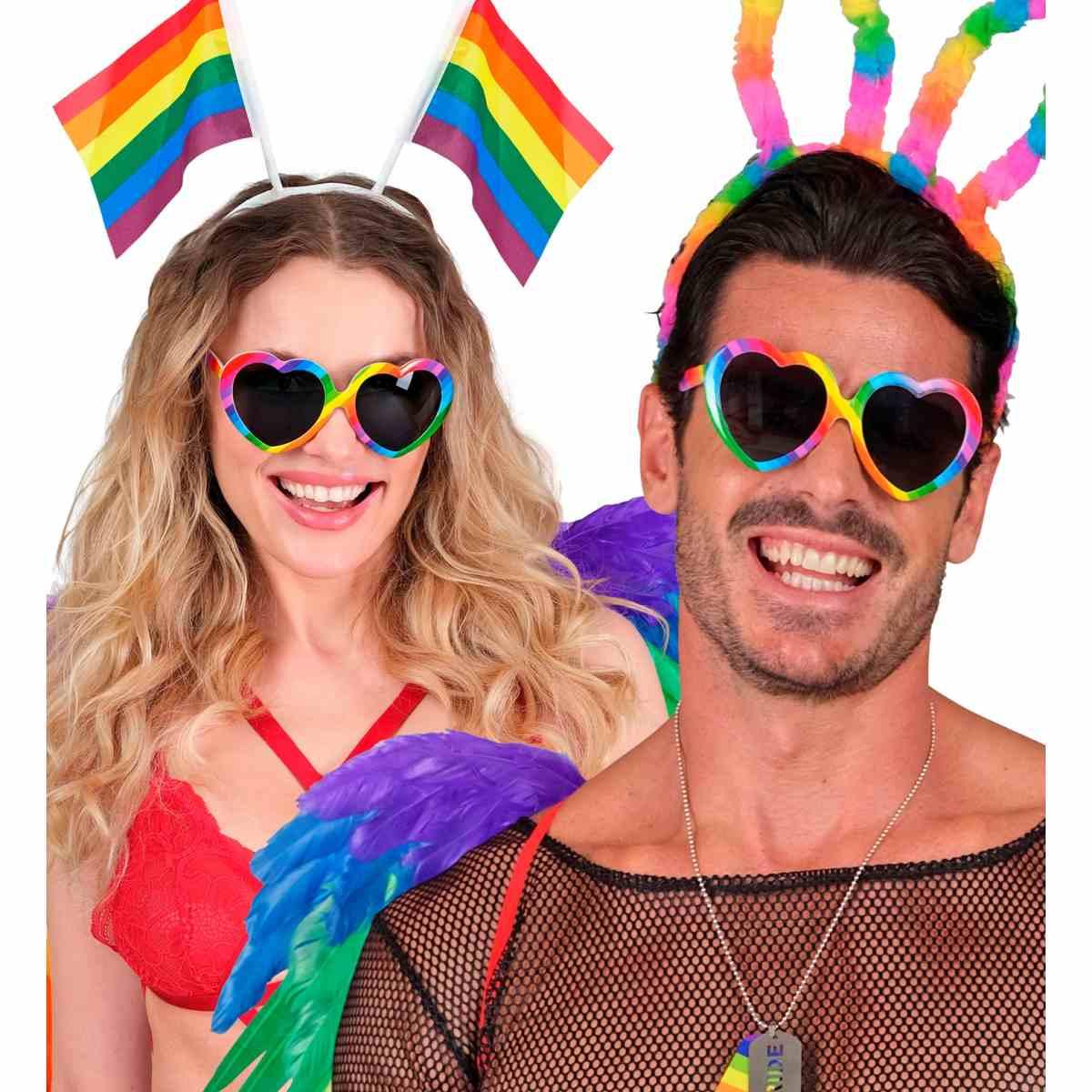 Occhiali Cuore Arcobaleno |Widmann