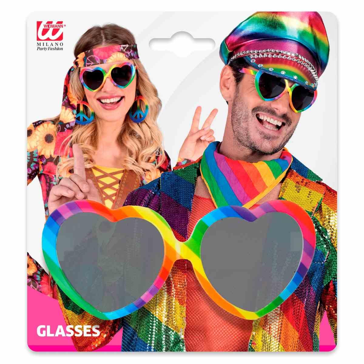 Occhiali Cuore Arcobaleno |Widmann