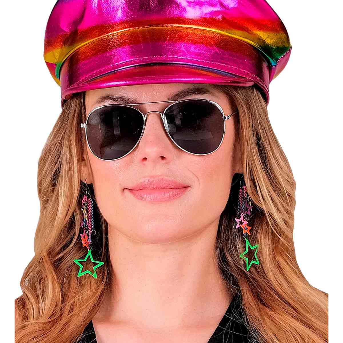 Orecchini Stelle Color Anni '80 |Widmann