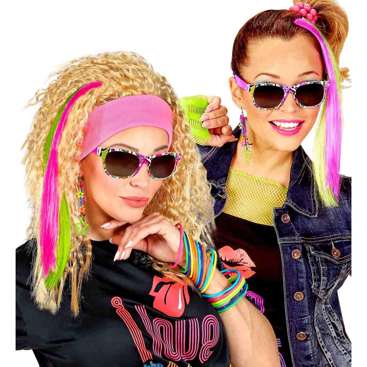 Orecchini Stelle Color Anni '80 |Widmann