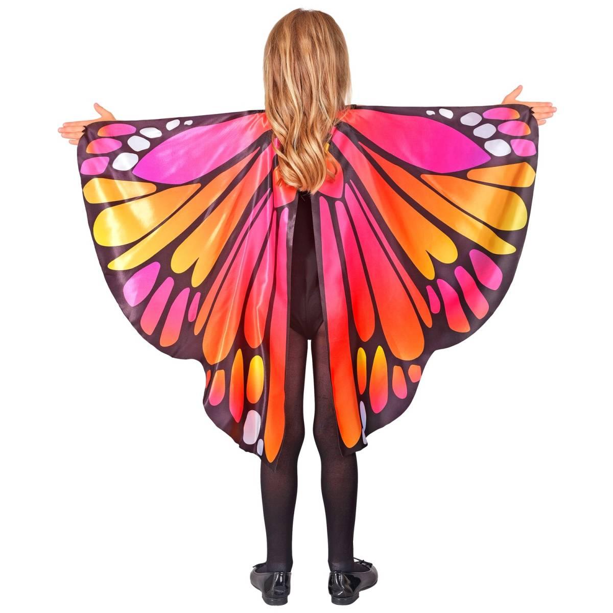 Ali Farfalla Rosa Arancio con Maschera cm.100x70 |Widmann