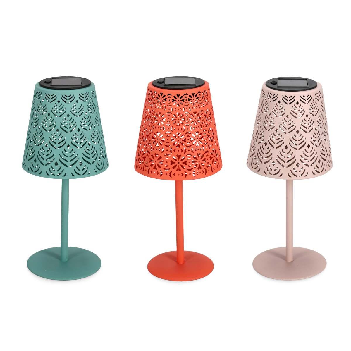 Lanterna Solare Metallo Krizia cm.27,5 Assortito 3 Colori | Bizzotto