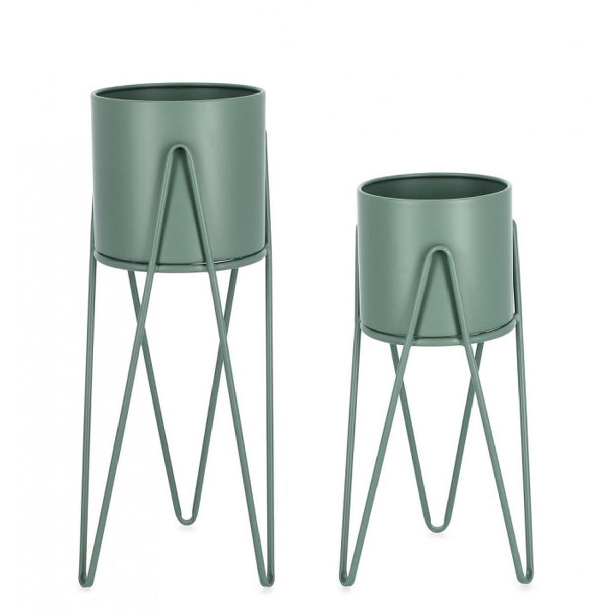 Portavaso Madelyn Tondo Verde Salvia cm.ÃƒÂ˜21,5x46 | Bizzotto