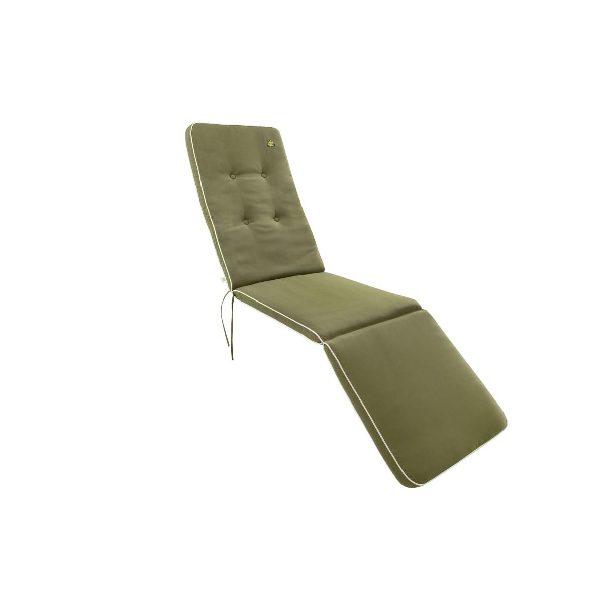 Cuscino Lettino 48x184 Verde con Bordo | Re Garden