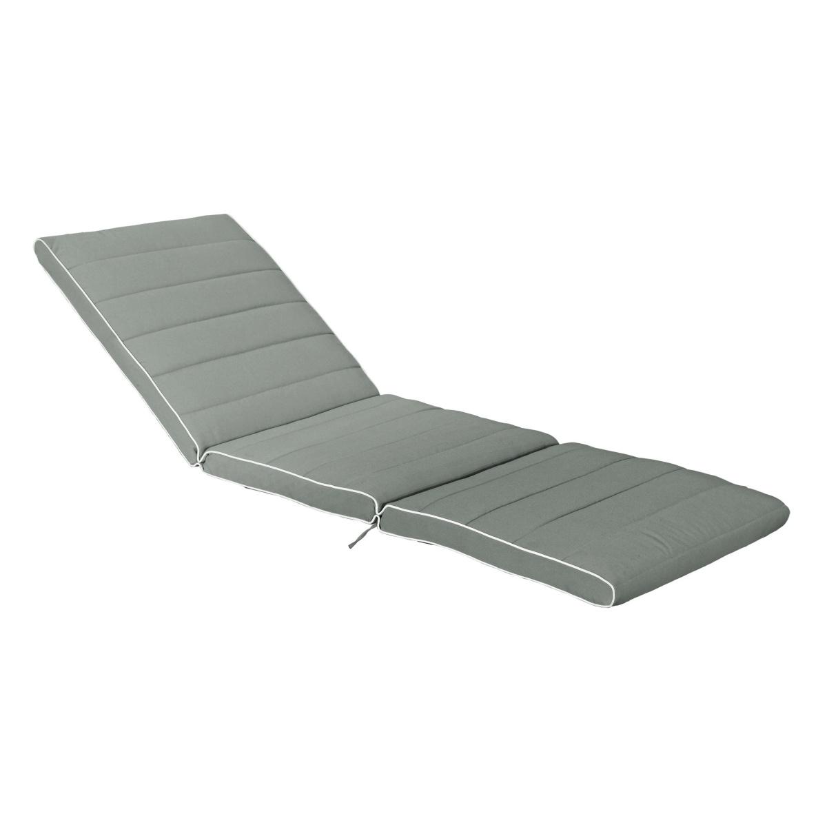 Cuscino Lettino 64x200 Tortora con Bordo | Re Garden