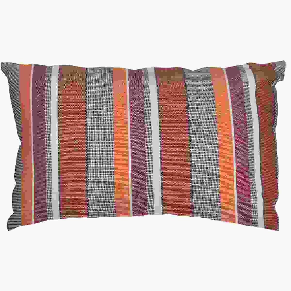 Cuscino Arredo Tessuto Pillow Righe Arancio 40x60 | Re Garden