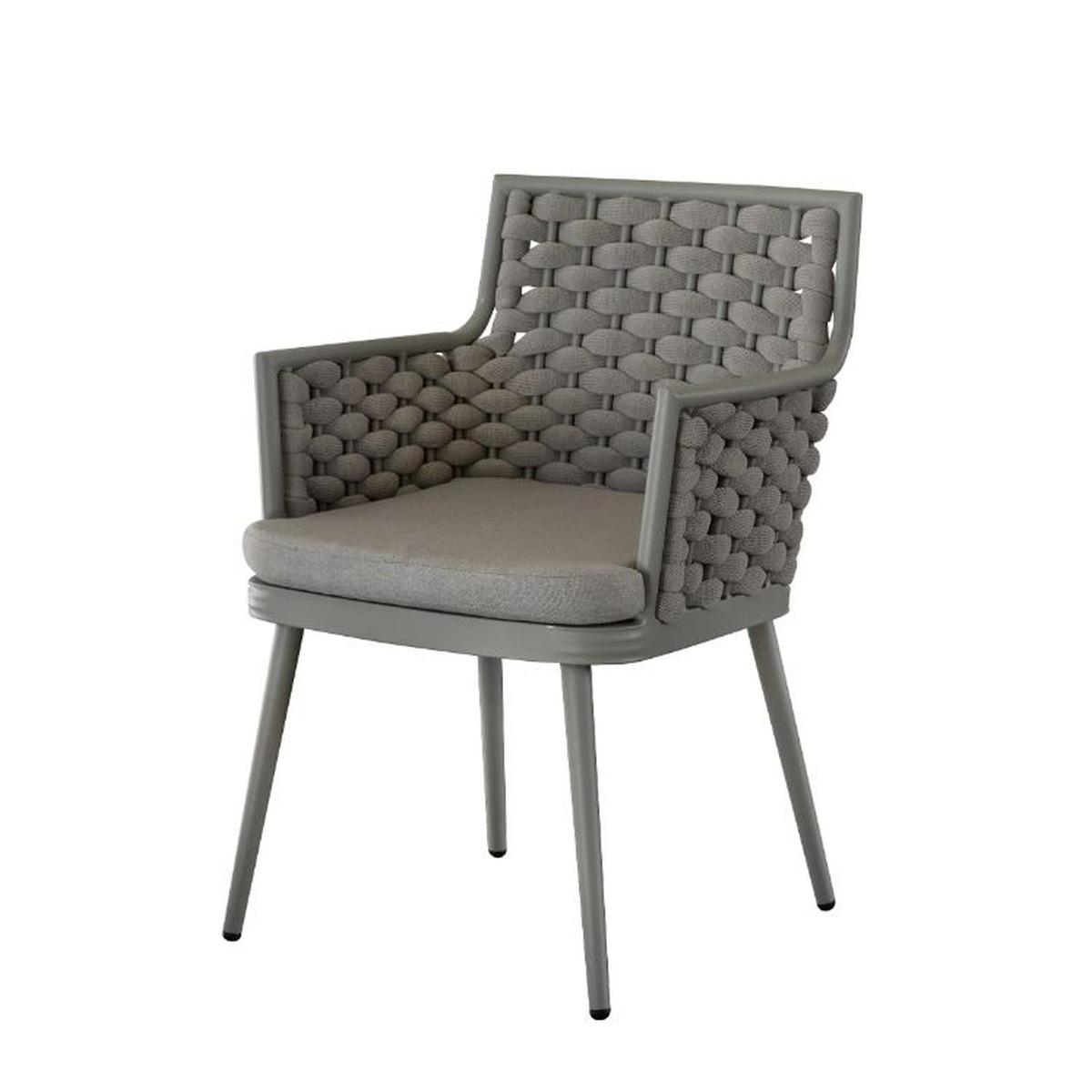 Poltrona Alluminio Iside c/Cuscino Grigia 80x50x60 | Re Garden