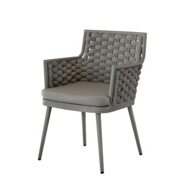 Poltrona Alluminio Iside c/Cuscino Grigia 80x50x60 | Re Garden