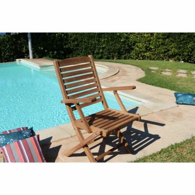 Poltrona Legno Mara Pieghevole cm.57x55x98 | Re Garden