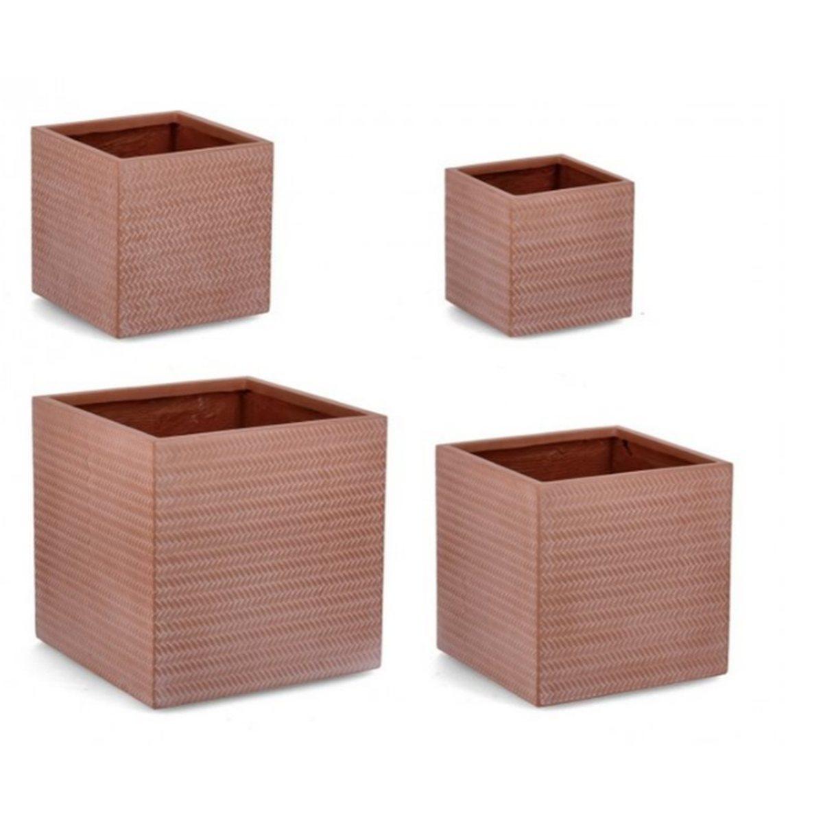 Porta Vaso TerracottaTressage cm.24x24x24 | Bizzotto