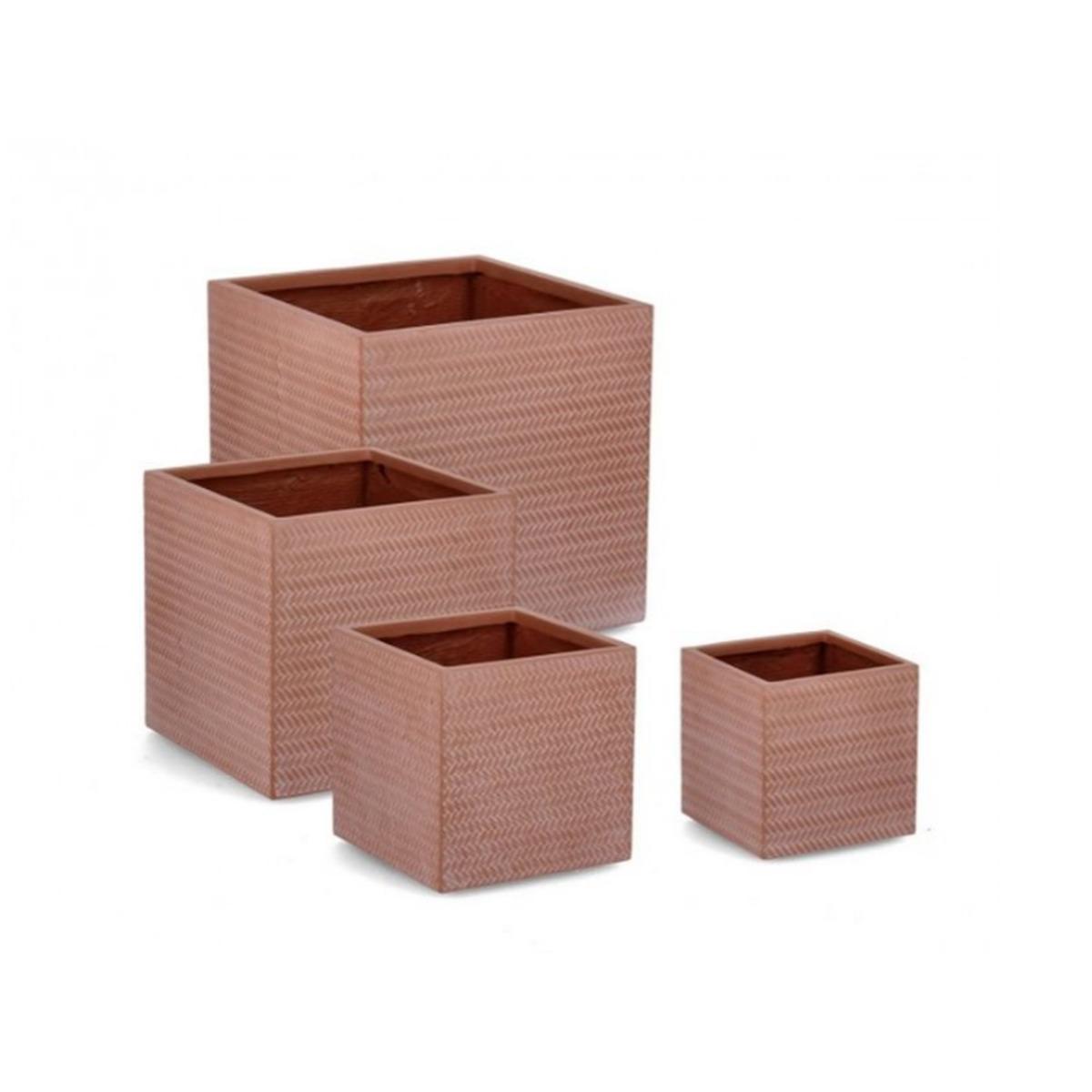 Porta Vaso Terracotta Tressage cm.44x44xh44 | Bizzotto