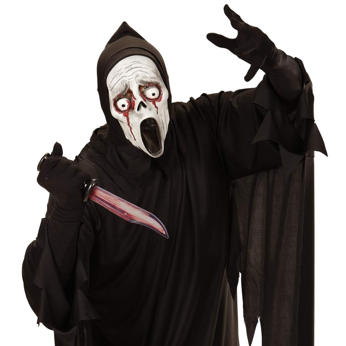 Maschera Viso Lattice Horror Fantasma con Occhi Sanguinanti |Widmann