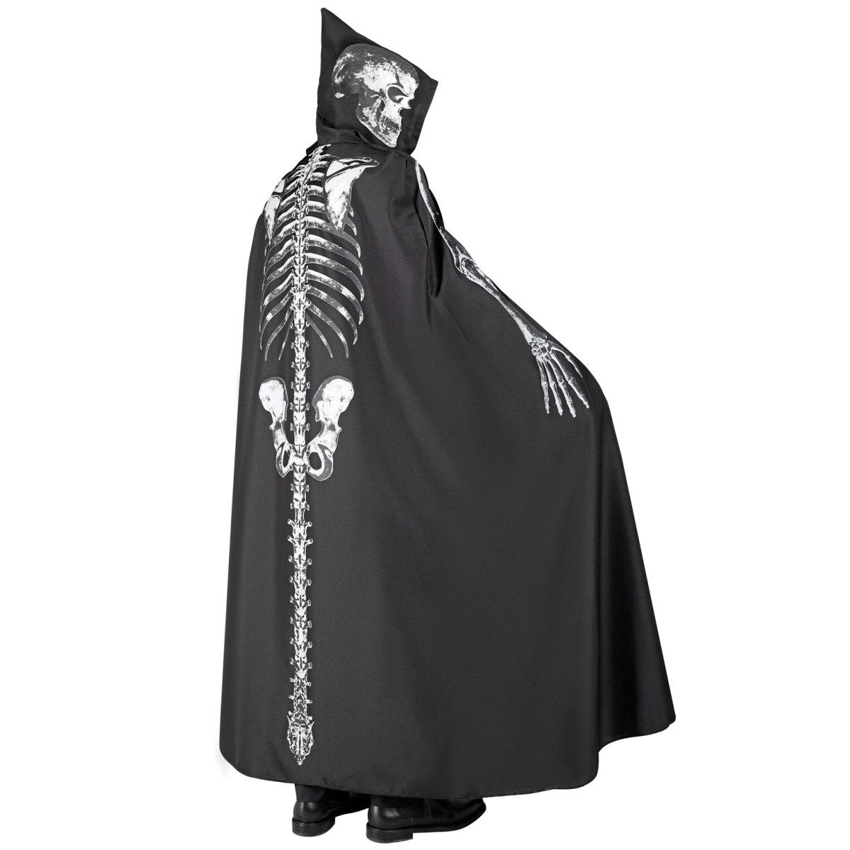 Mantello cm.150 Nero Scheletro con Cappuccio |Widmann