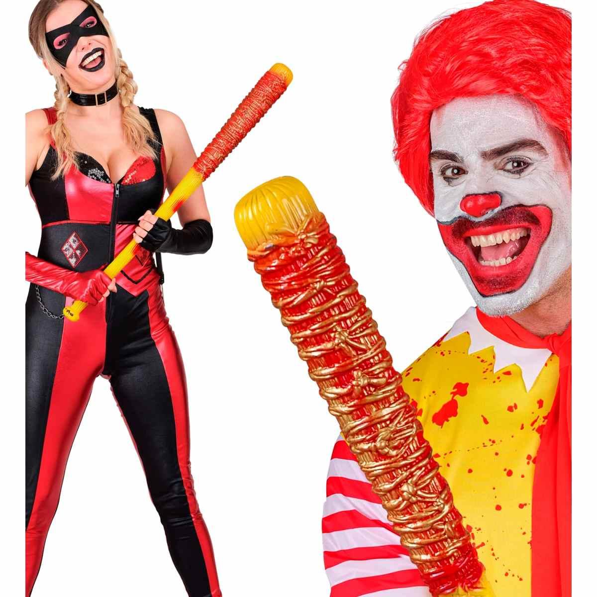 Mazza Baseball Insanguinata con Filo Spinato cm.75 |Widmann