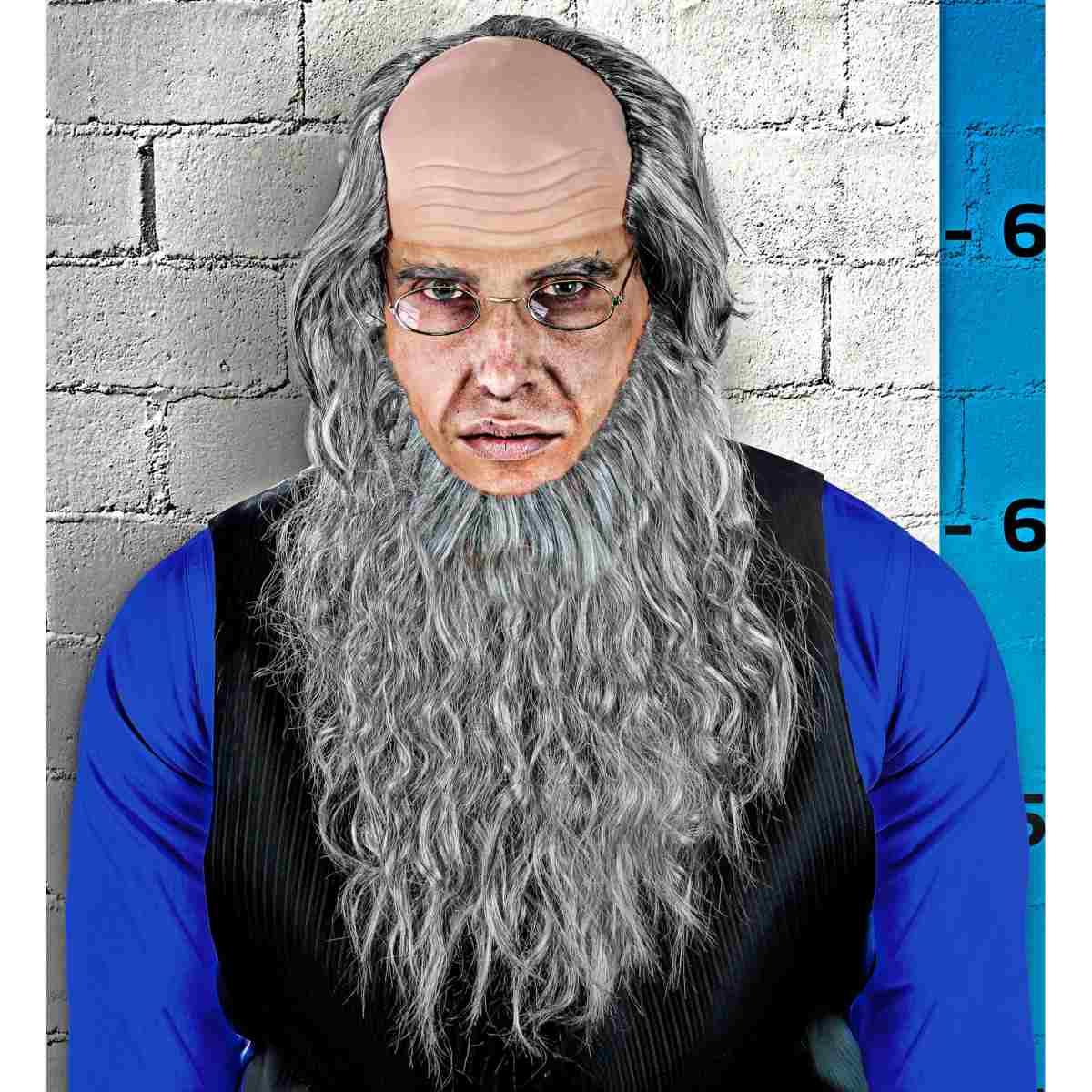 Parrucca Amish con Calotta Barba e Occhiali |Widmann