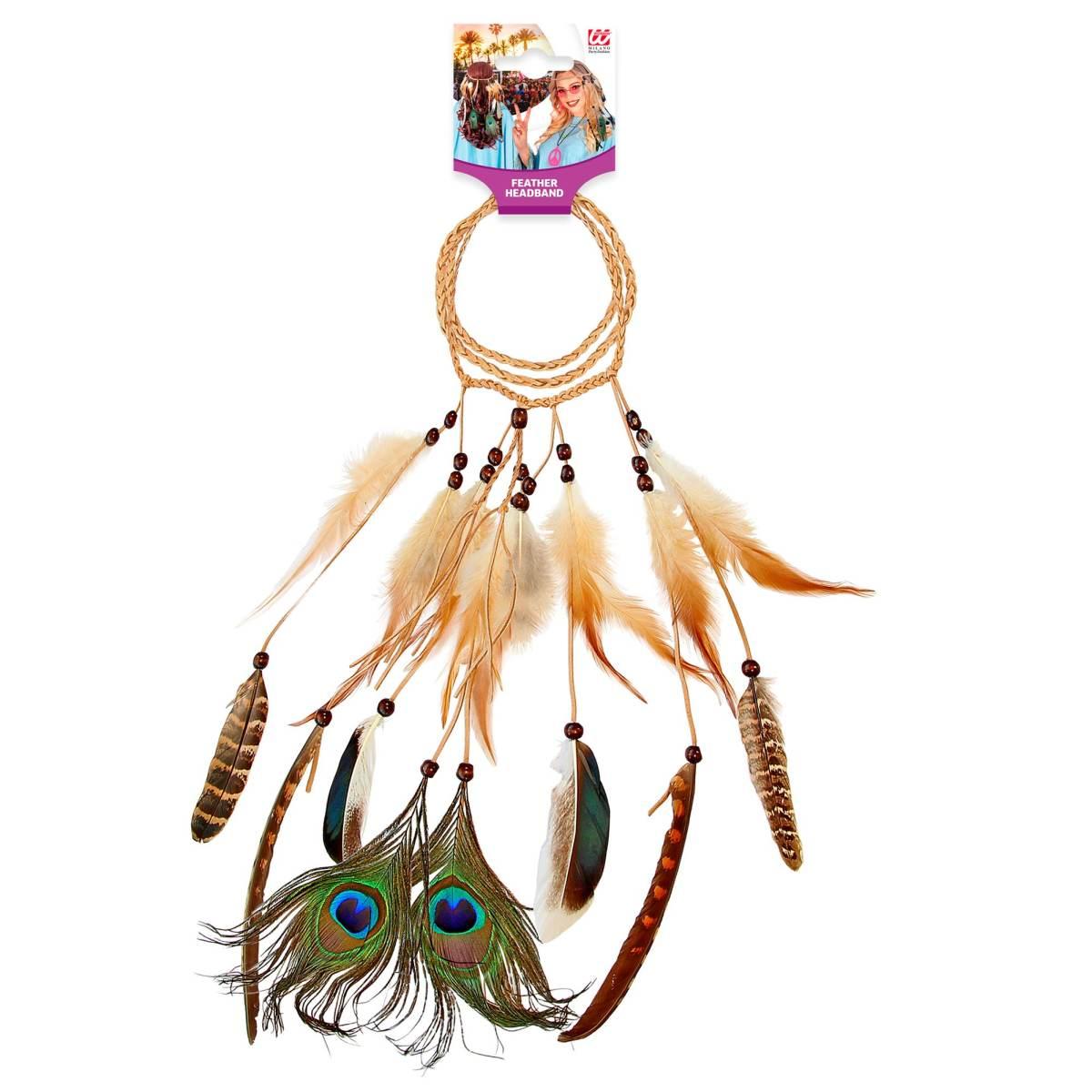 Fascia Capelli Indiana con Perline e Piume |Widmann