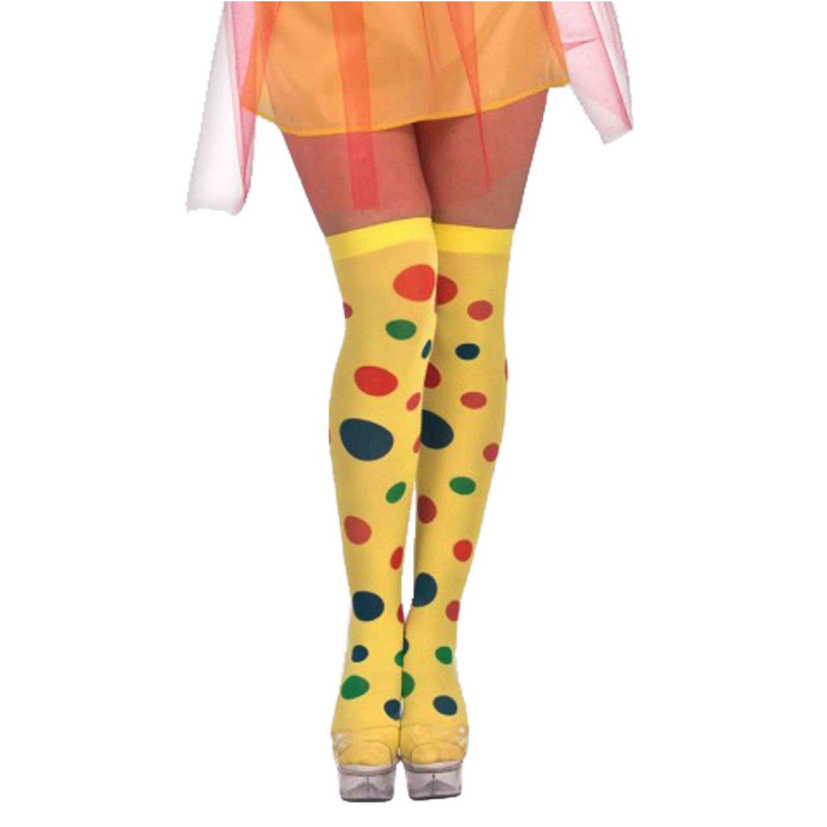 Collant Autoreggenti Gialle Pois Multi |Leg Avenue