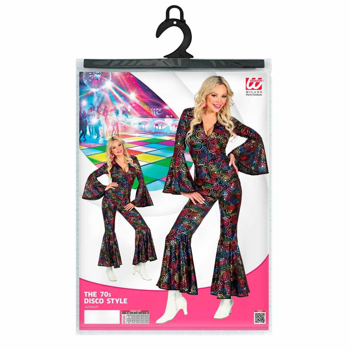 Costume Tuta Disco Anni '70 Mutlicolor |Widmann