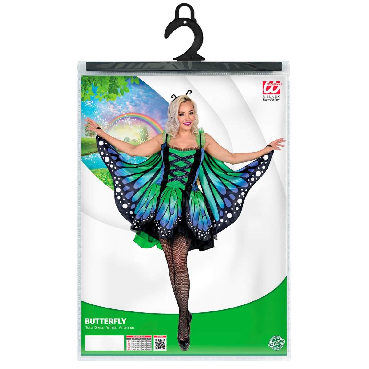 Costume Farfalla Verde |Widmann
