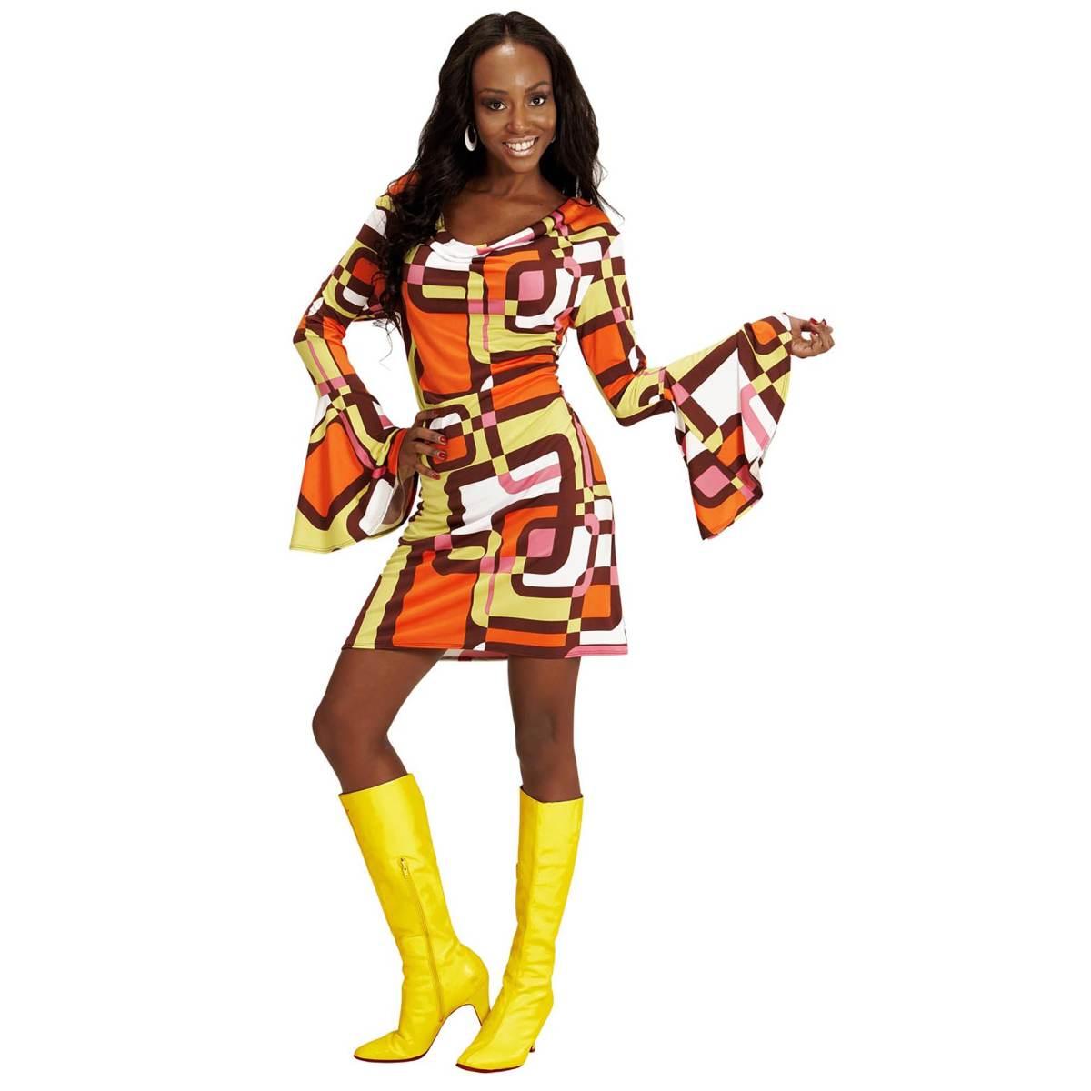 Costume Abito Anni '70/'80 Verde Quadri Tubes |Widmann