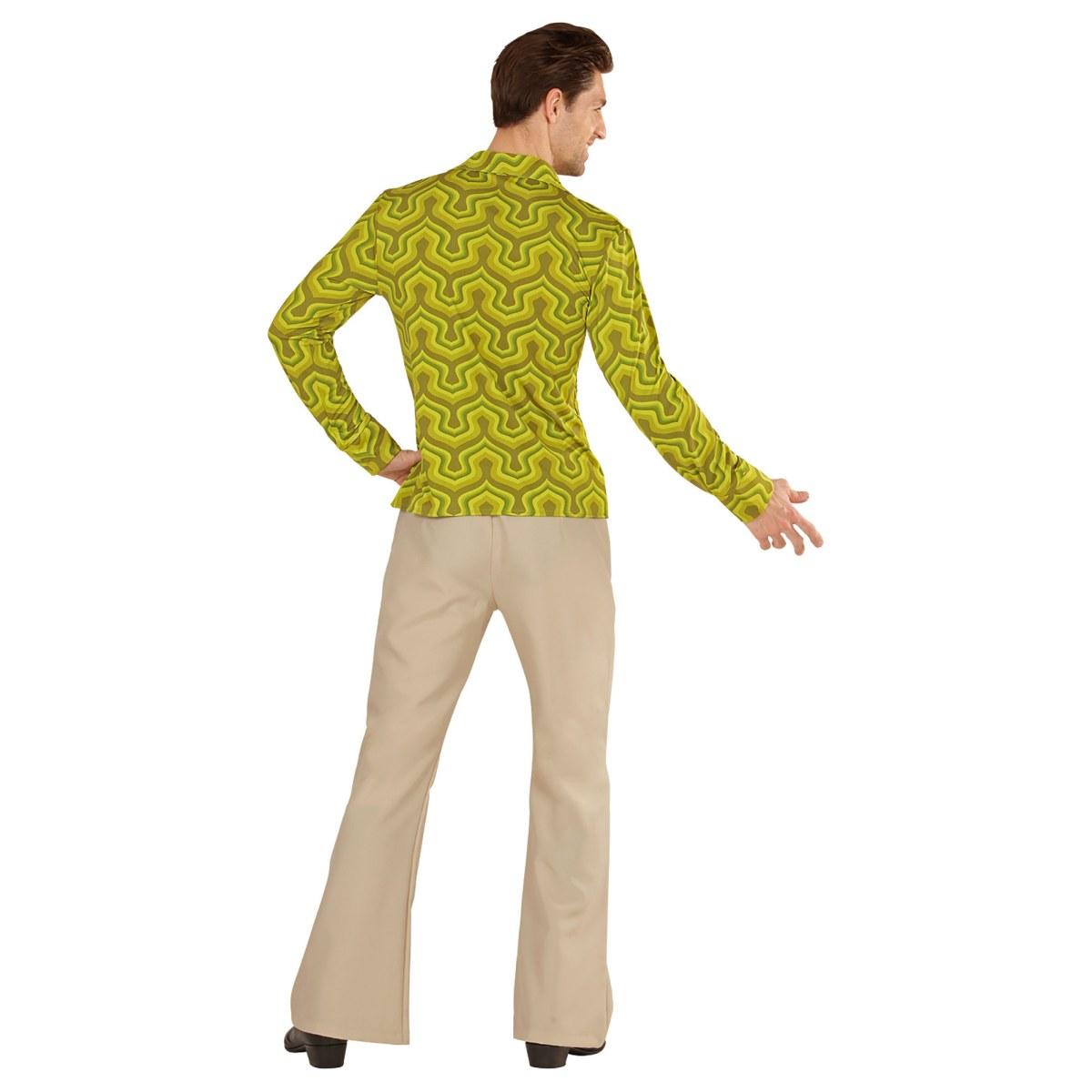 Camicia Fantasia Anni '70/'80 Verde |Widmann