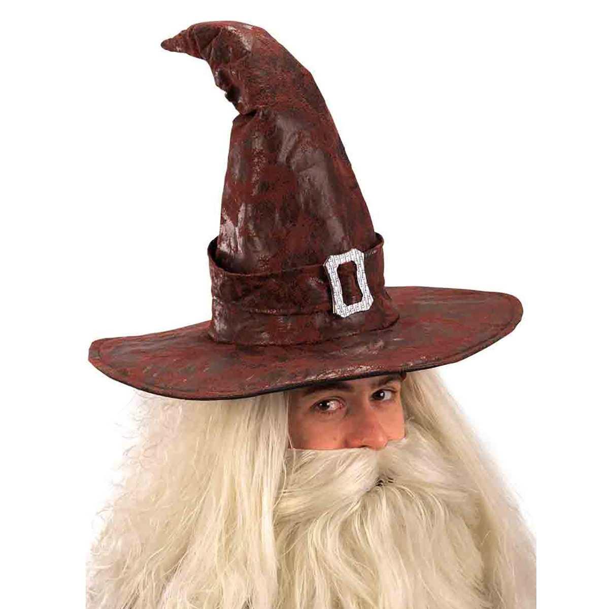 Cappello Strega Ecopelle Marrone con Fibbia |Carnival Toys