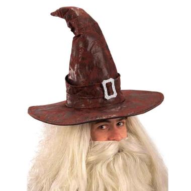 Cappello Strega Ecopelle Marrone con Fibbia |Carnival Toys