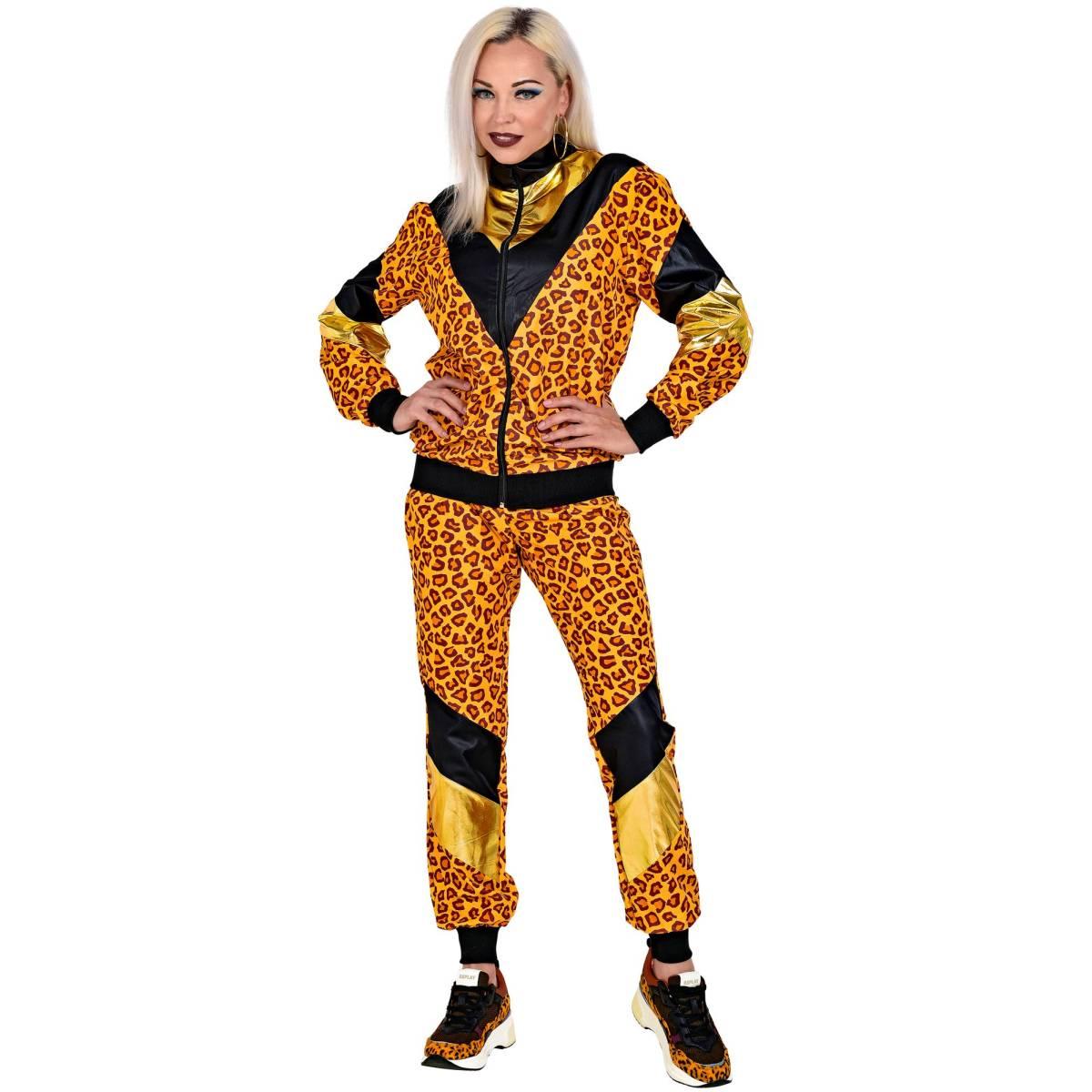 Costume Tuta Anni '70/'80 Dance Leopardata |Widmann