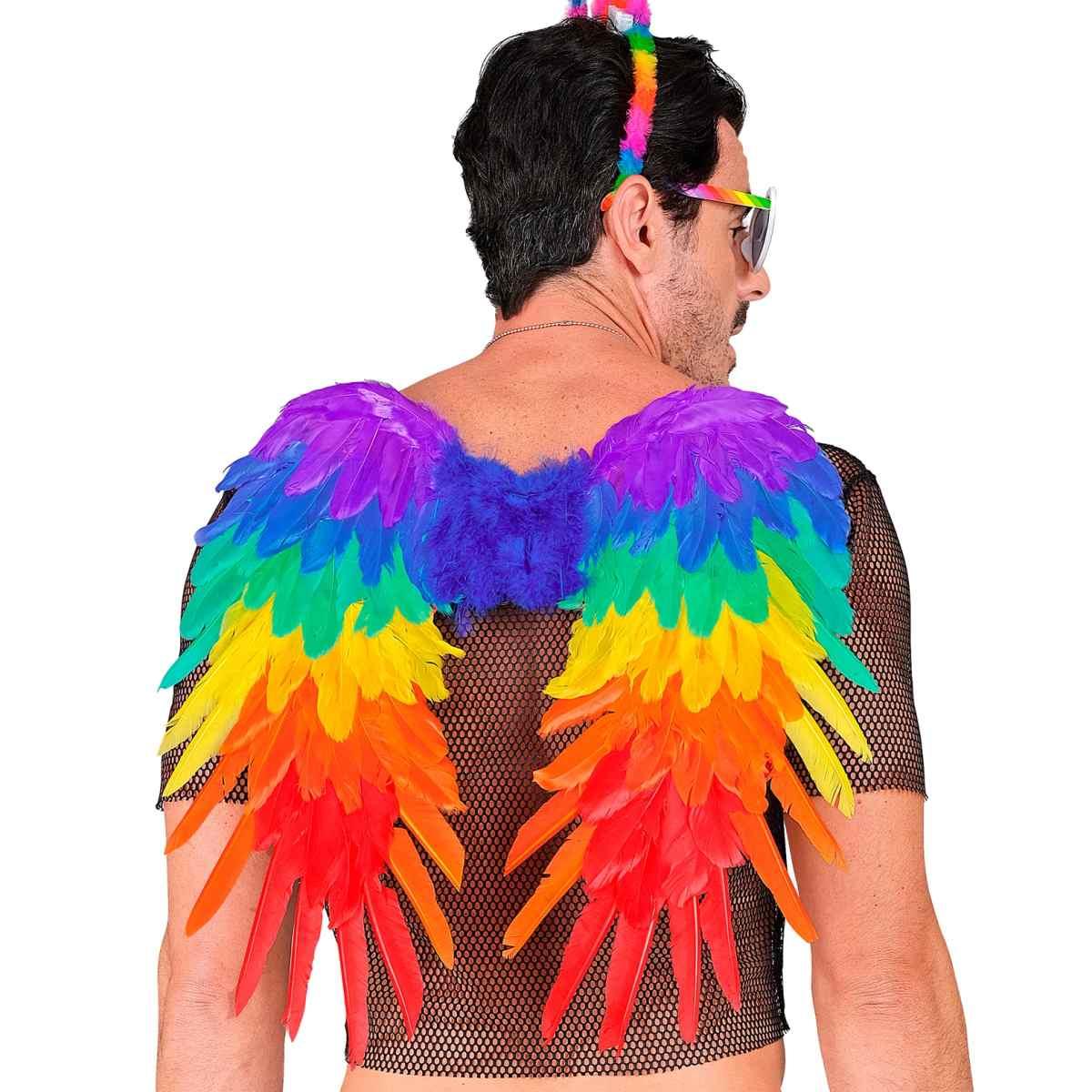 Ali Piumate Arcobaleno Multicolor cm.50x50 |Widmann