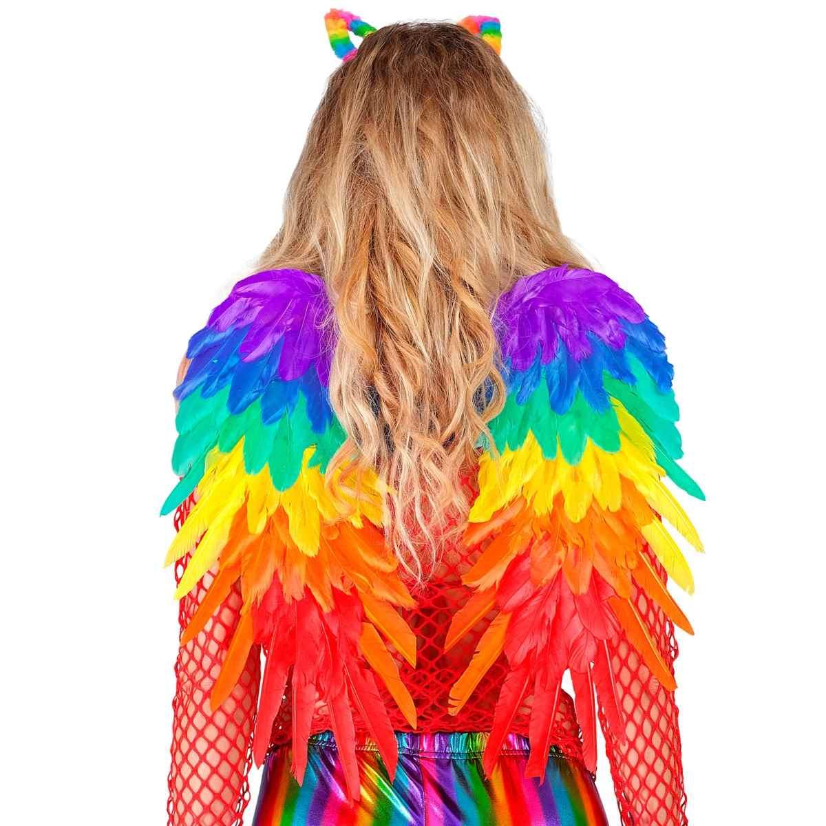 Ali Piumate Arcobaleno Multicolor cm.50x50 |Widmann