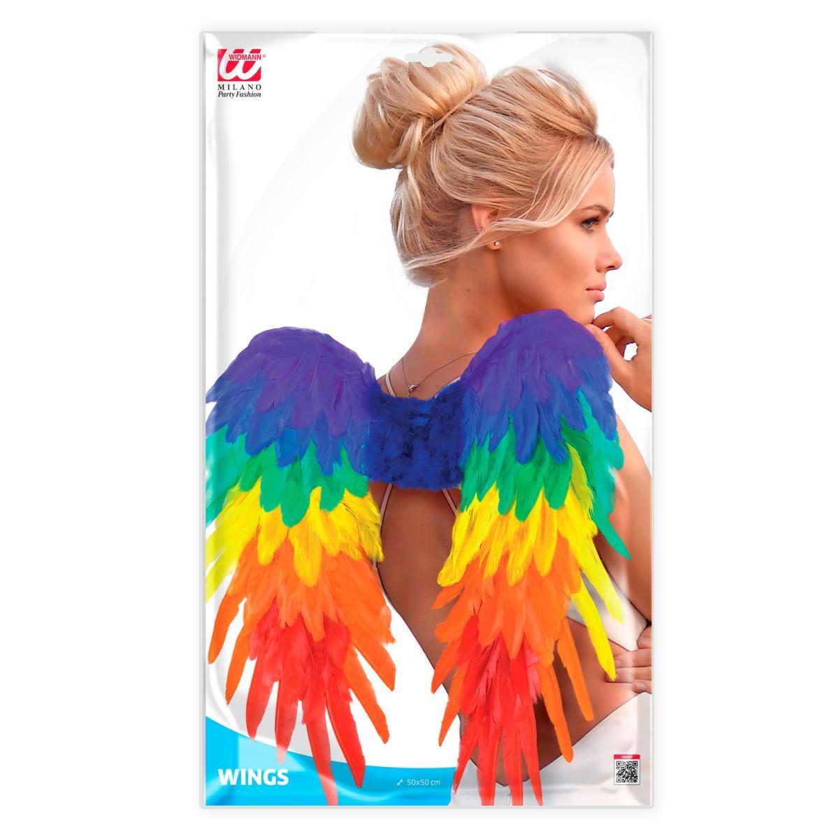 Ali Piumate Arcobaleno Multicolor cm.50x50 |Widmann