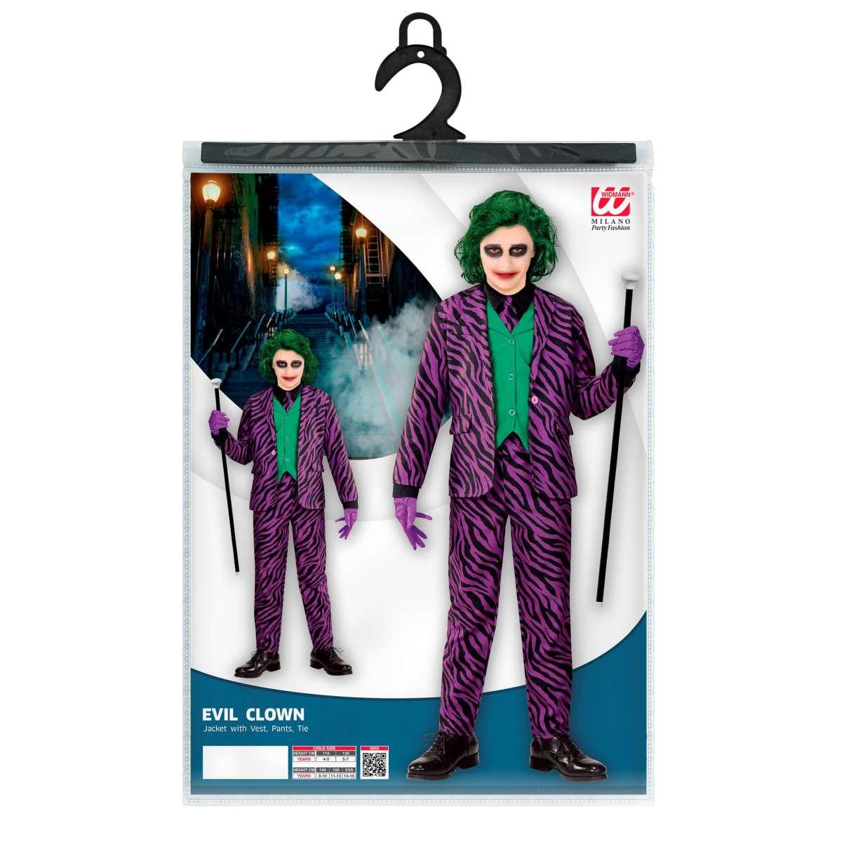 Costume Evil Clown Joker |Widmann