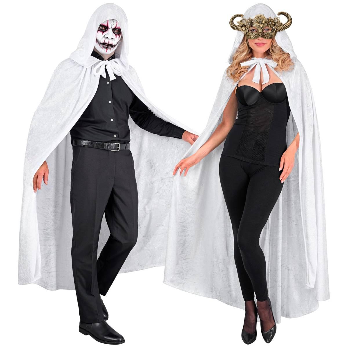 Mantello cm.140 Bianco Velluto con Cappuccio |Widmann