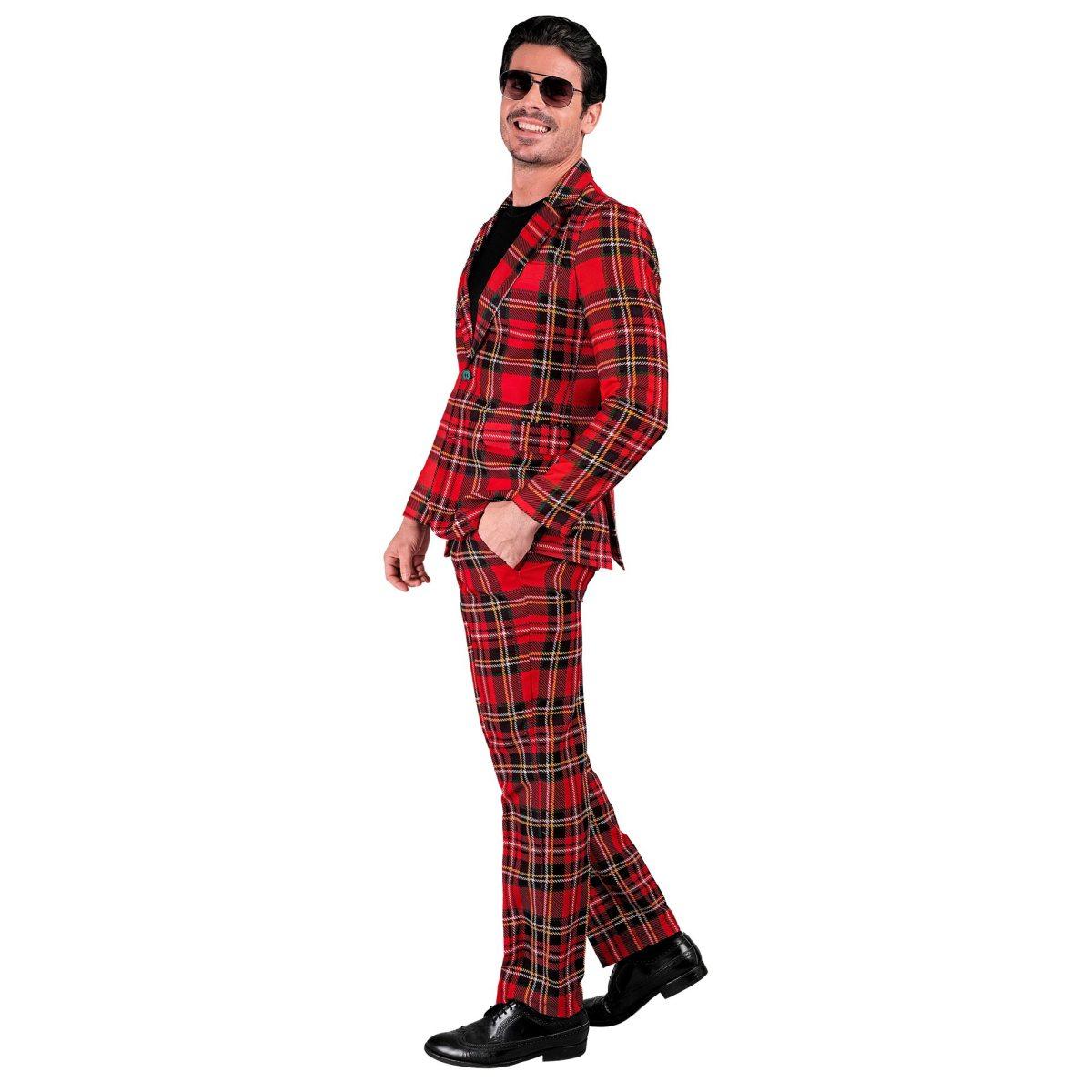Costume Completo Tartan Rosso |Widmann