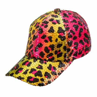 Cappello Berretto Animalier Leopardo Paillettes Multicolor |Widmann