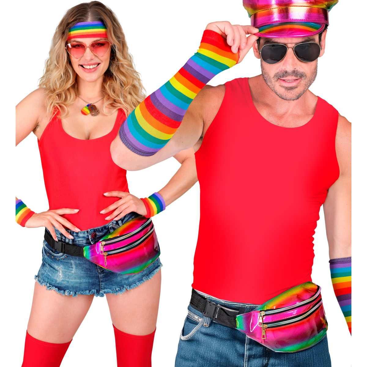 Borsa Marsupio Multicolor Arcobaleno Olografico |Widmann