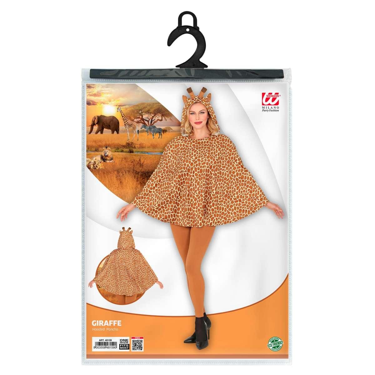 Poncho Giraffa con Cappuccio |Widmann