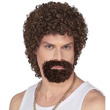 Parrucca Castana Riccia con Pizzetto |Widmann