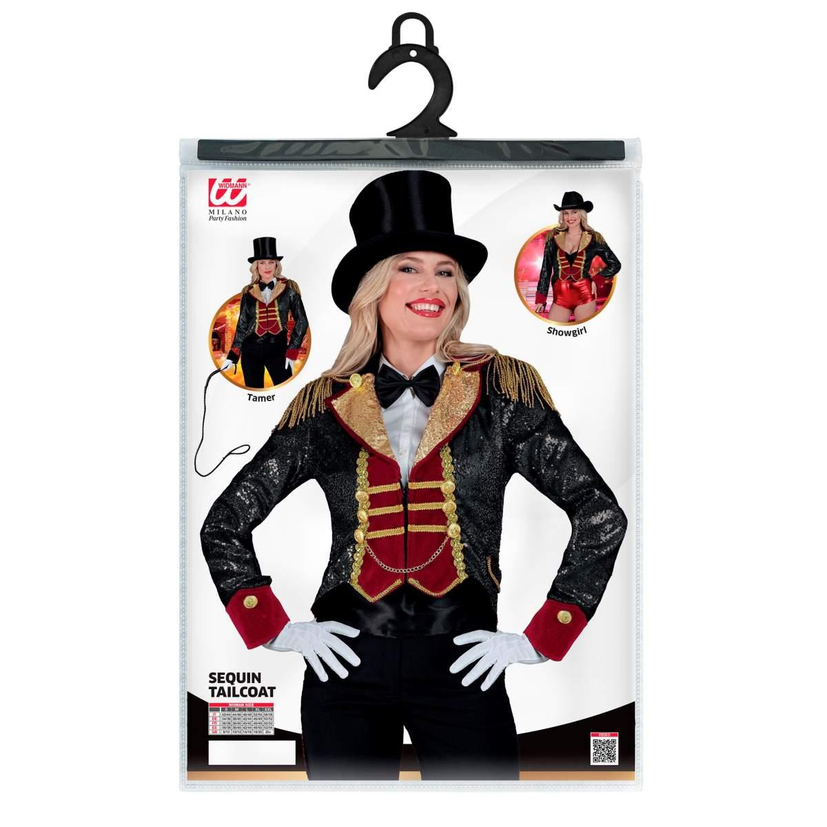 Giacca Frac Domatrice Nera con Paillettes |Widmann