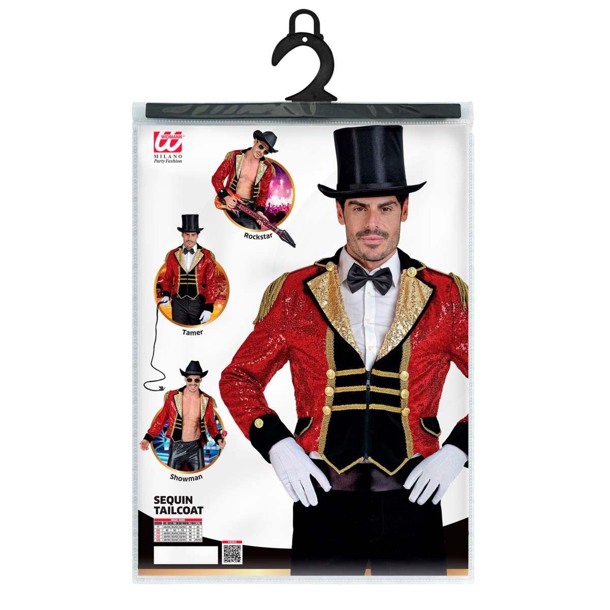 Giacca Frac Domatore Rossa con Paillettes |Widmann