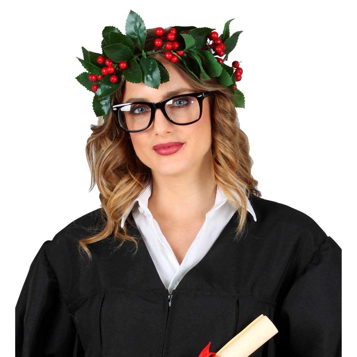 Corona Alloro Laureato Verde con Bacche Rosse |Widmann