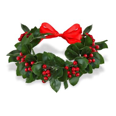 Corona Alloro Laureato Verde con Bacche Rosse |Widmann