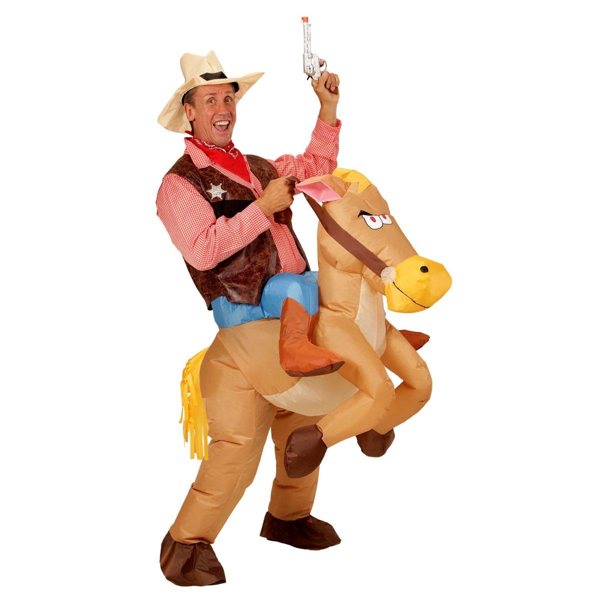 Costume Cowboy su Cavallo Gonfiabile |Widmann