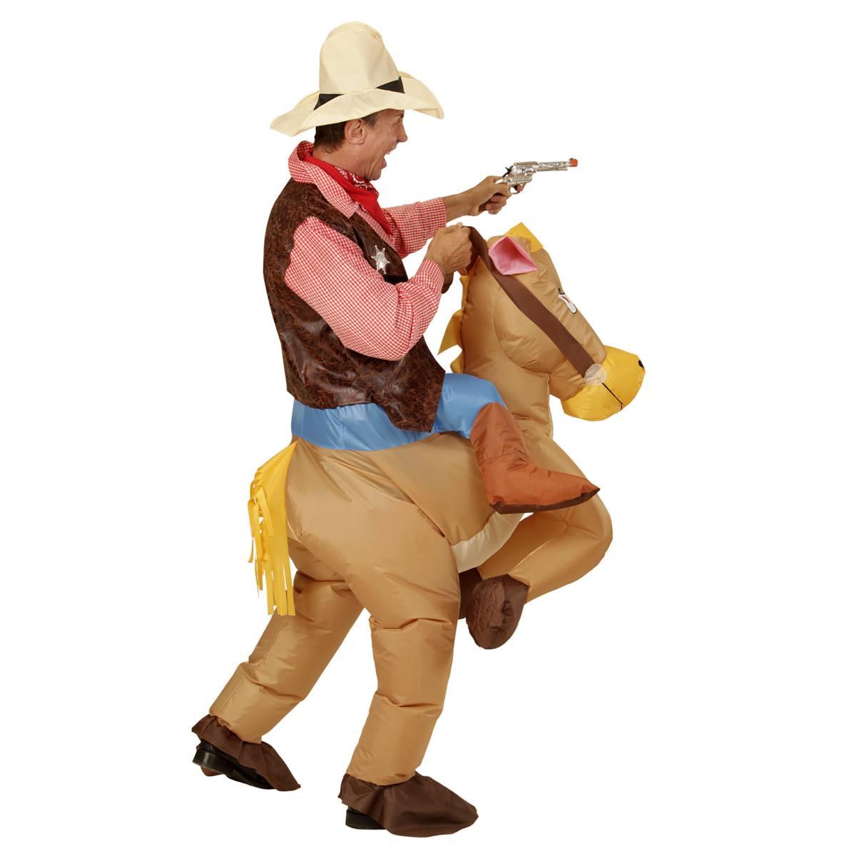 Costume Cowboy su Cavallo Gonfiabile |Widmann
