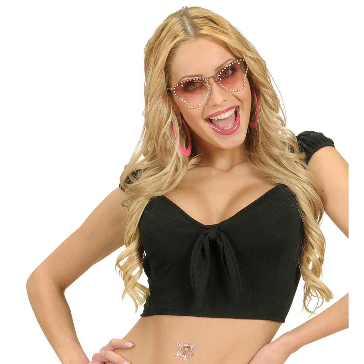 Maglia Top Nera con Fiocco |Widmann