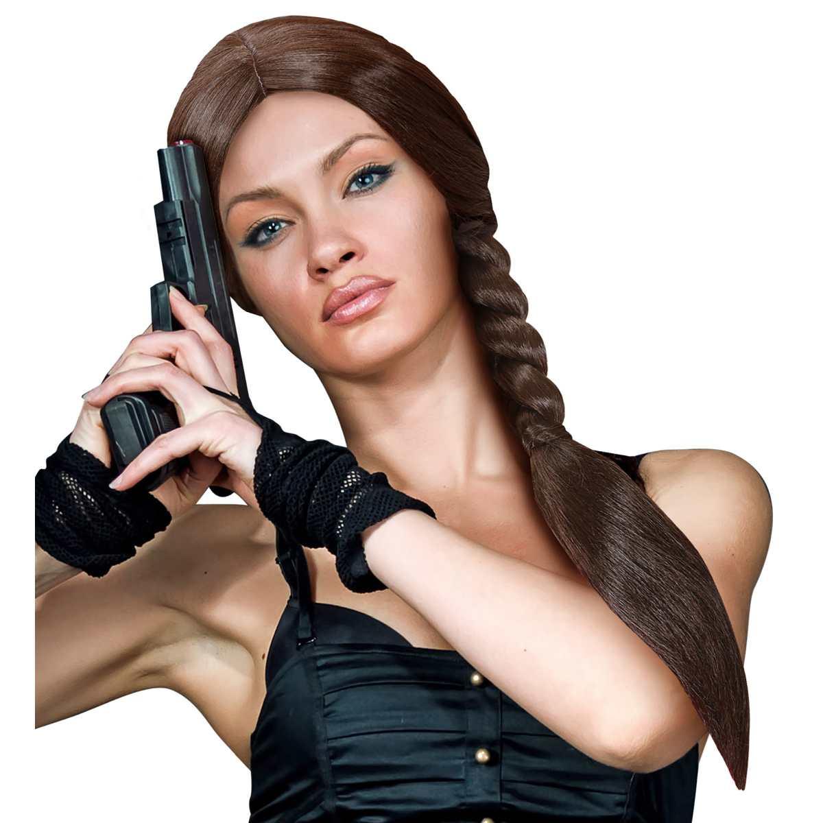 Parrucca Castana Lara con Treccia |Widmann