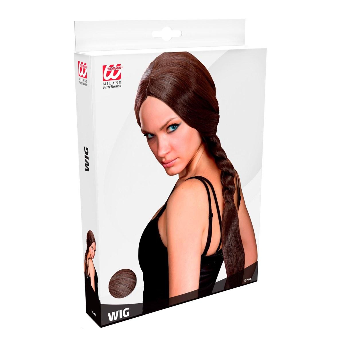 Parrucca Castana Lara con Treccia |Widmann