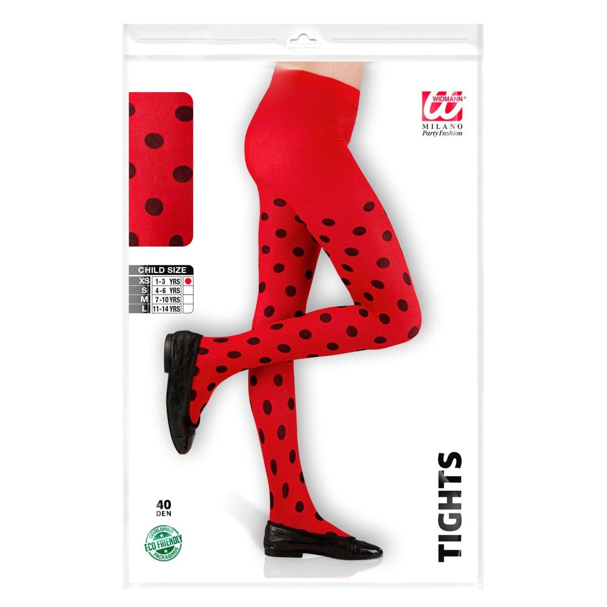 Collant Pois Coccinella Nere Rosse |Widmann